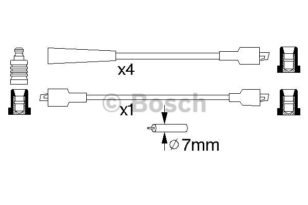 Tändkabelsats Bosch 0 986 356 741 BOSCH