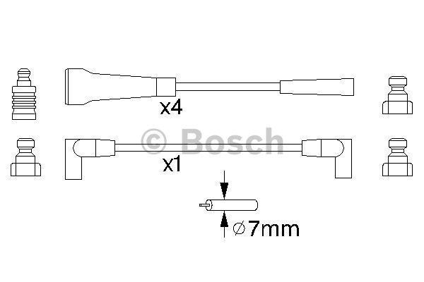 Tändkabelsats Bosch 0 986 356 744 BOSCH