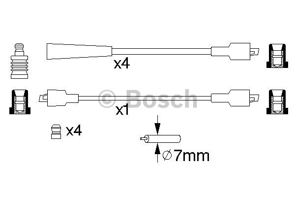 Tändkabelsats Bosch 0 986 356 750 BOSCH