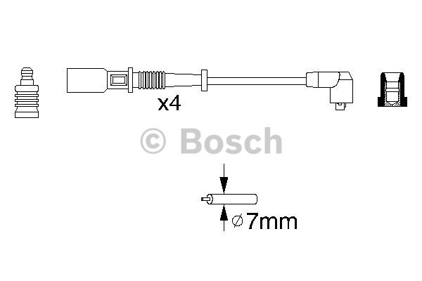 Tändkabelsats Bosch 0 986 356 754 BOSCH