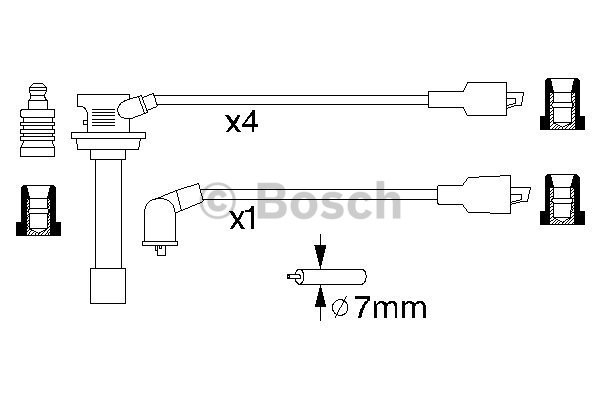 Tändkabelsats Bosch 0 986 356 756 BOSCH