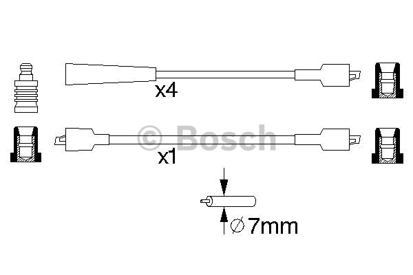 Tändkabelsats Bosch 0 986 356 762 BOSCH