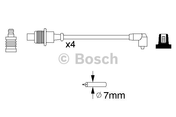 Tändkabelsats Bosch 0 986 356 767 BOSCH