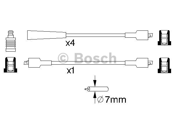 Tändkabelsats Bosch 0 986 356 768 BOSCH