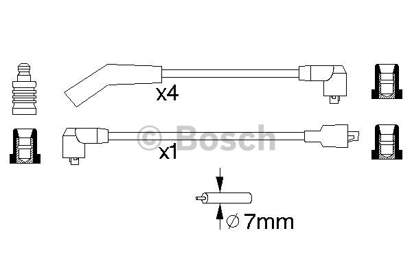 Tändkabelsats Bosch 0 986 356 772 BOSCH