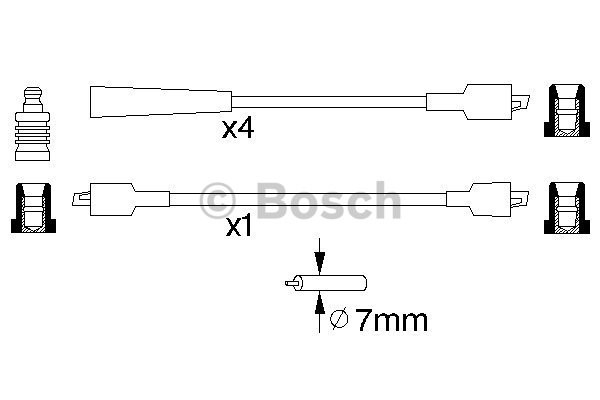 Tändkabelsats Bosch 0 986 356 785 BOSCH