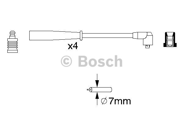 Tändkabelsats Bosch 0 986 356 789 BOSCH Tändkabelsats Bosch 0 986 356 789 BOSCH