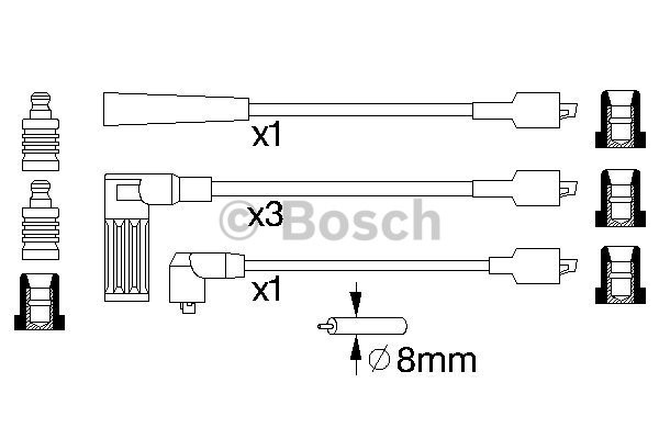 Tändkabelsats Bosch 0 986 356 792 BOSCH