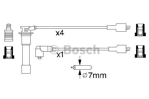 Tändkabelsats Bosch 0 986 356 795 BOSCH