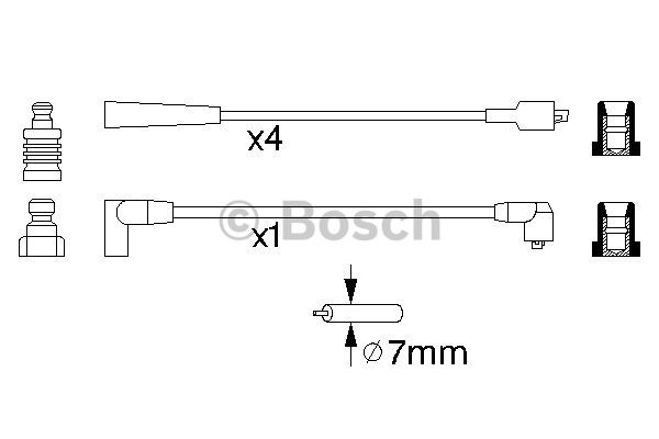 Tändkabelsats Bosch 0 986 356 798 BOSCH Tändkabelsats Bosch 0 986 356 798 BOSCH