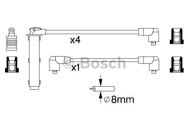 Tändkabelsats Bosch 0 986 356 802 BOSCH