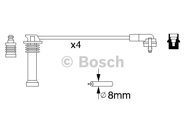 Tändkabelsats Bosch 0 986 356 805 BOSCH