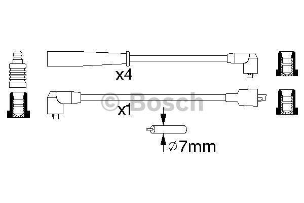Tändkabelsats Bosch 0 986 356 807 BOSCH