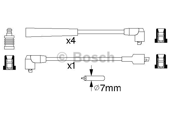 Tändkabelsats Bosch 0 986 356 812 BOSCH