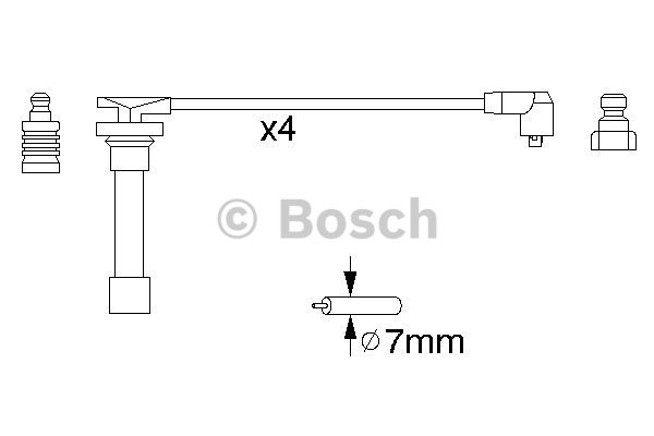 Tändkabelsats Bosch 0 986 356 821 BOSCH Tändkabelsats Bosch 0 986 356 821 BOSCH