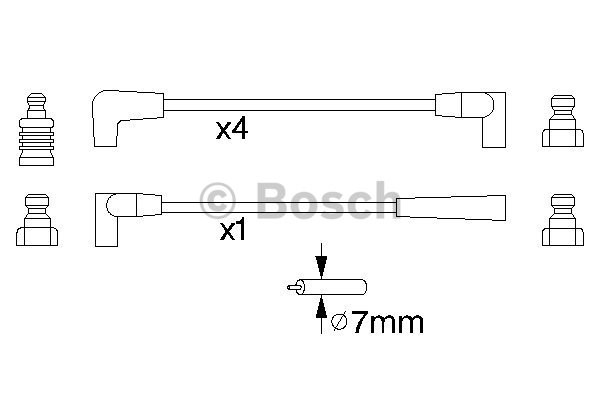 Tändkabelsats Bosch 0 986 356 822 BOSCH Tändkabelsats Bosch 0 986 356 822 BOSCH