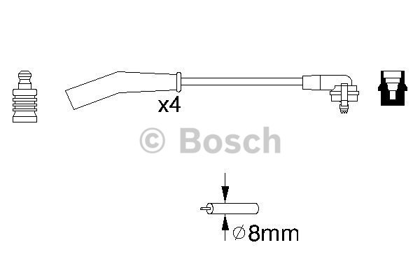 Tändkabelsats Bosch 0 986 356 829 BOSCH
