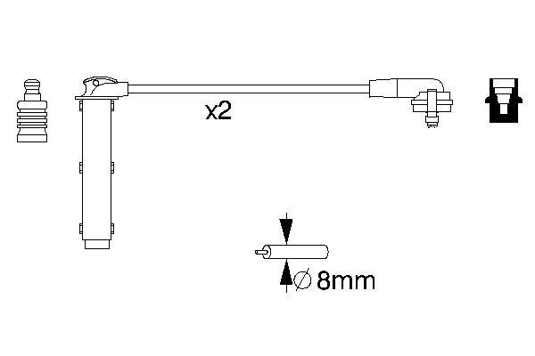 Tändkabel Bosch 0 986 356 833 BOSCH