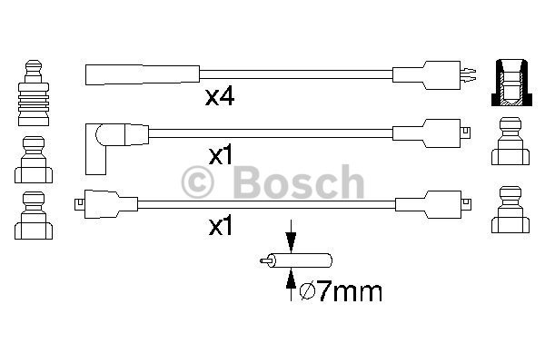 Tändkabelsats Bosch 0 986 356 834 BOSCH