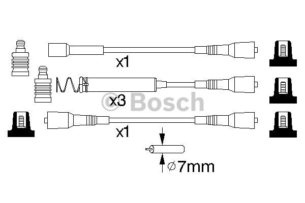 Tändkabelsats Bosch 0 986 356 850 BOSCH