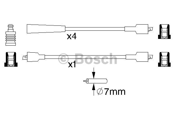 Tändkabelsats Bosch 0 986 356 855 BOSCH