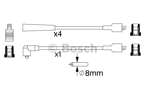 Tändkabelsats Bosch 0 986 356 868 BOSCH
