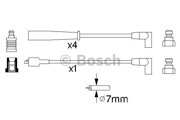 Tändkabelsats Bosch 0 986 356 873 BOSCH