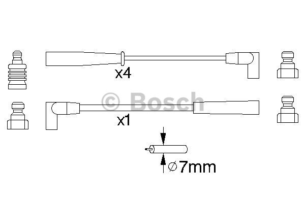 Tändkabelsats Bosch 0 986 356 888 BOSCH