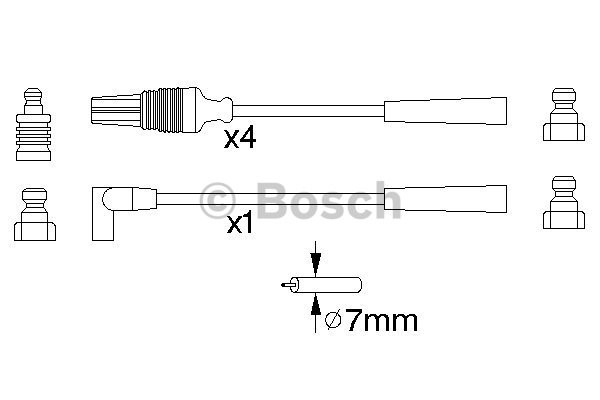 Tändkabelsats Bosch 0 986 356 889 BOSCH