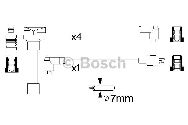 Tändkabelsats Bosch 0 986 356 893 BOSCH