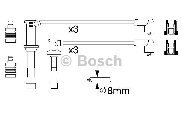 Tändkabelsats Bosch 0 986 356 966 BOSCH