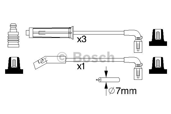 Tändkabelsats Bosch 0 986 356 980 BOSCH