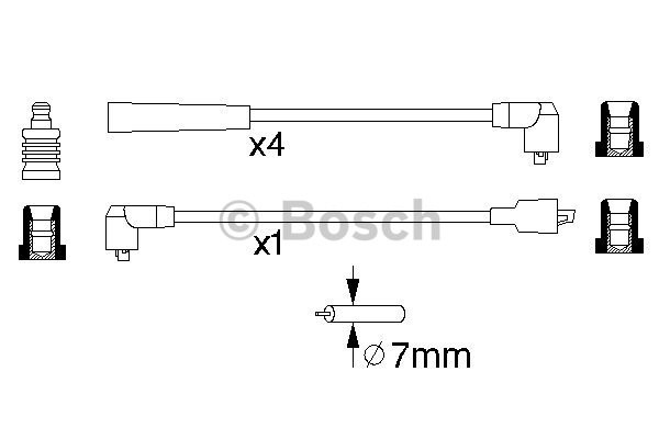 Tändkabelsats Bosch 0 986 356 984 BOSCH Tändkabelsats Bosch 0 986 356 984 BOSCH