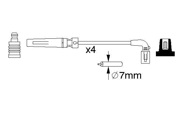 Tändkabelsats Bosch 0 986 356 987 BOSCH