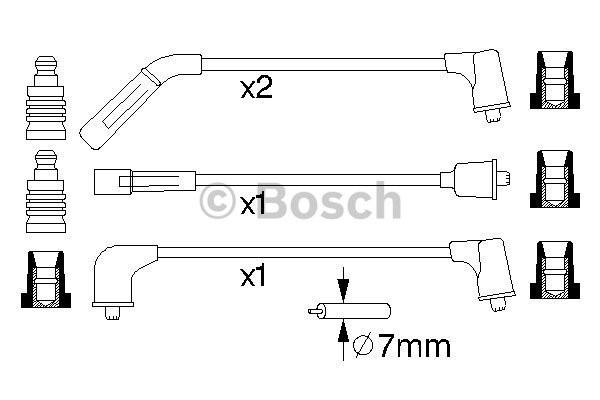 Tändkabelsats Bosch 0 986 356 988 BOSCH