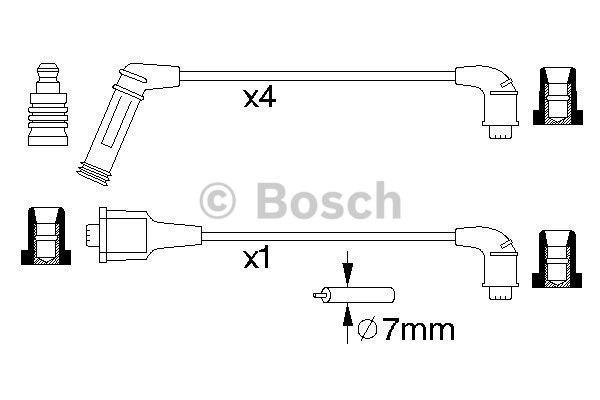 Tändkabelsats Bosch 0 986 356 990 BOSCH