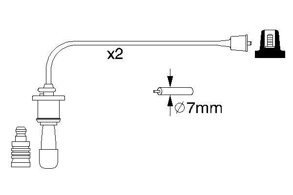 Tändkabel Bosch 0 986 356 991 BOSCH