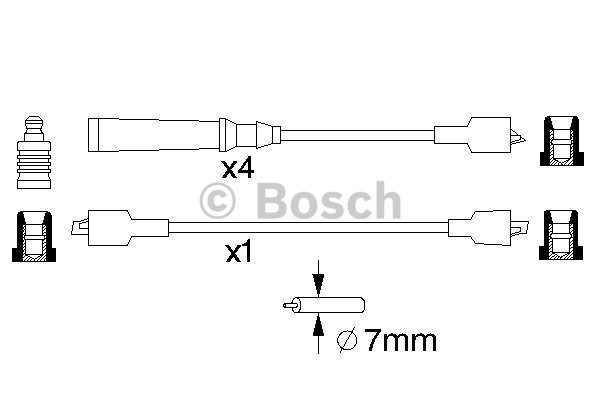 Tändkabelsats Bosch 0 986 357 013 BOSCH Tändkabelsats Bosch 0 986 357 013 BOSCH