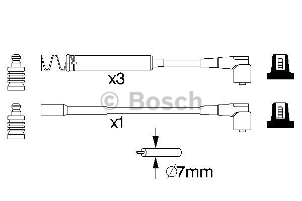 Tändkabelsats Bosch 0 986 357 063 BOSCH