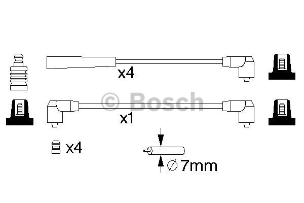 Tändkabelsats Bosch 0 986 357 068 BOSCH