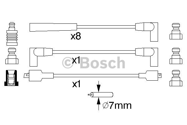 Tändkabelsats Bosch 0 986 357 118 BOSCH