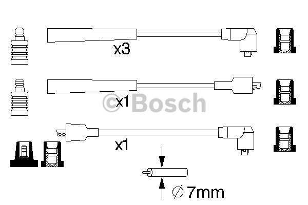Tändkabelsats Bosch 0 986 357 122 BOSCH Tändkabelsats Bosch 0 986 357 122 BOSCH