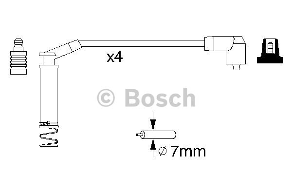 Tändkabelsats Bosch 0 986 357 124 BOSCH