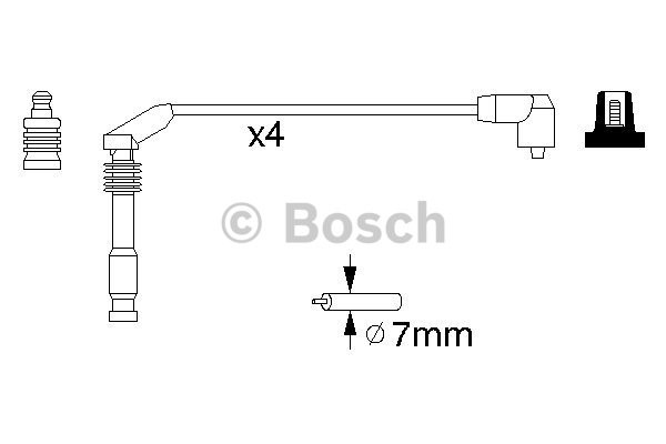 Tändkabelsats Bosch 0 986 357 126 BOSCH