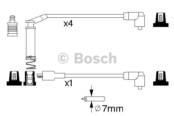 Tändkabelsats Bosch 0 986 357 127 BOSCH