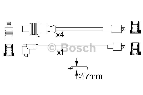 Tändkabelsats Bosch 0 986 357 128 BOSCH
