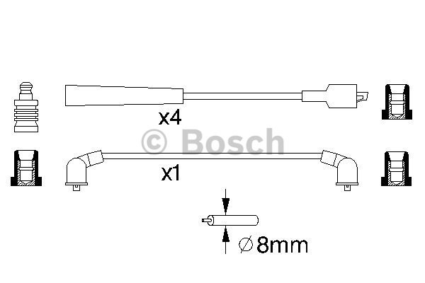 Tändkabelsats Bosch 0 986 357 129 BOSCH