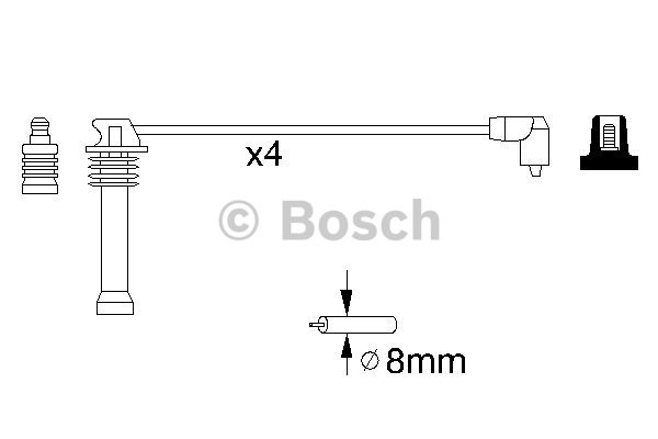 Tändkabelsats Bosch 0 986 357 141 BOSCH