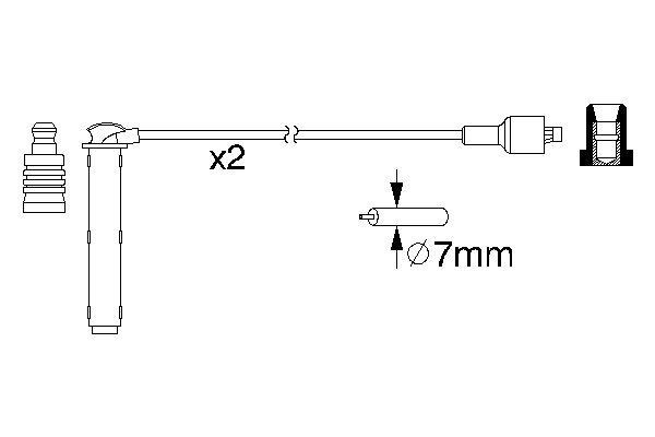 Tändkabel Bosch 0 986 357 154 BOSCH