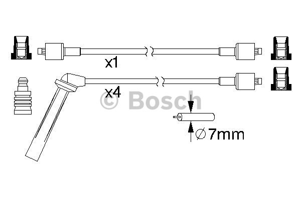 Tändkabelsats Bosch 0 986 357 161 BOSCH
